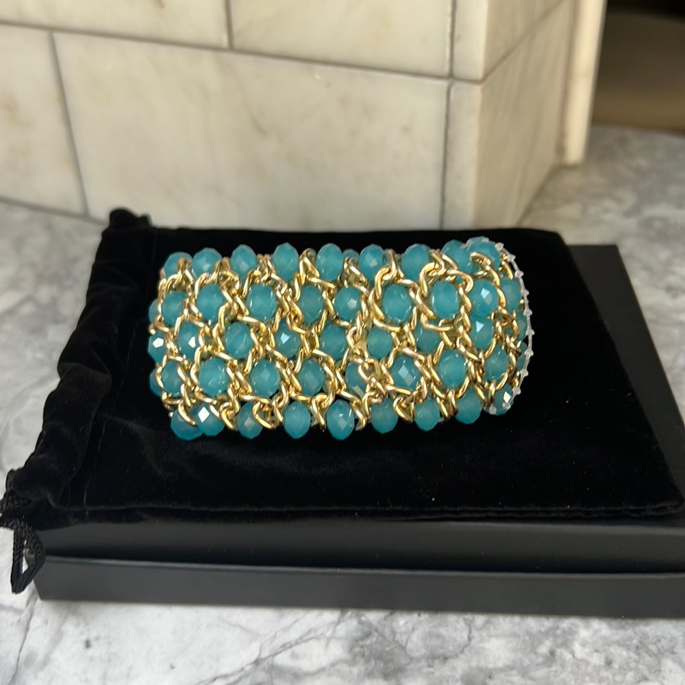 Blue and gold costume jewelry